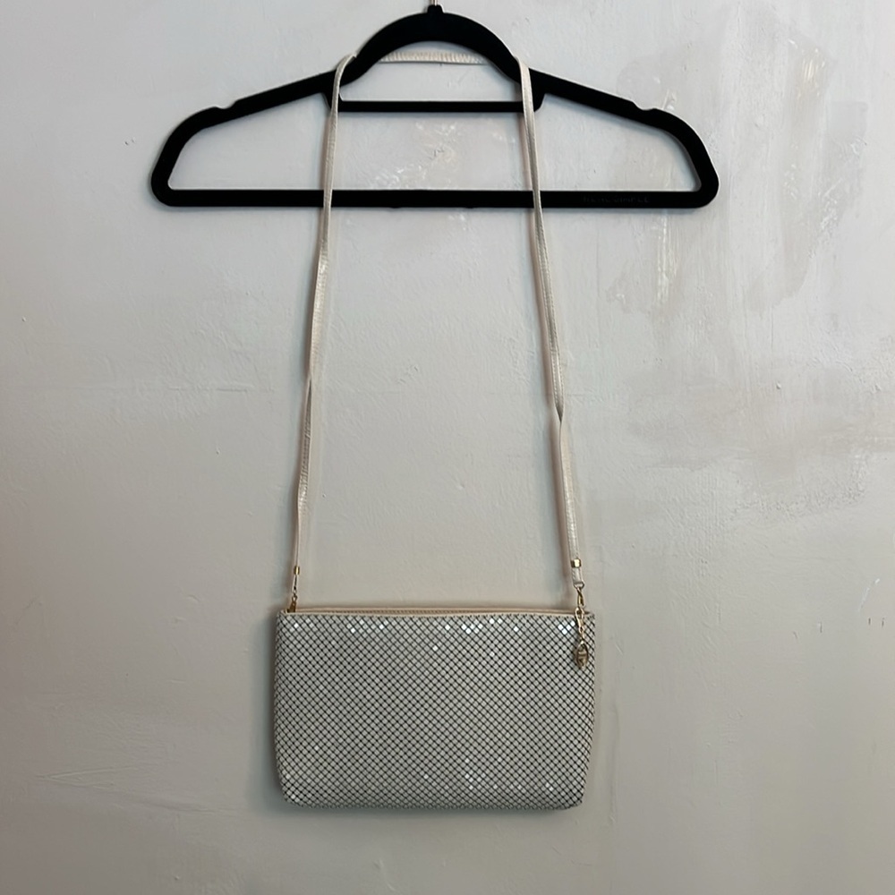 Vintage 1980s Metal Mesh Clutch Shoulder Bag 10"x6" - Picture 3 of 17